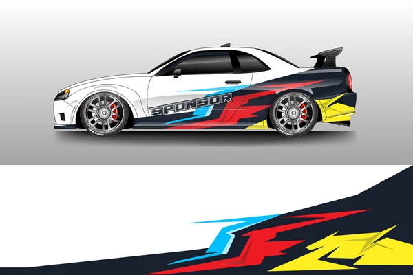 Decal Car Wrap Design Διάνυσμα Γραφική Abstract Stripe Racing Ιστορικό — Διανυσματικό Αρχείο