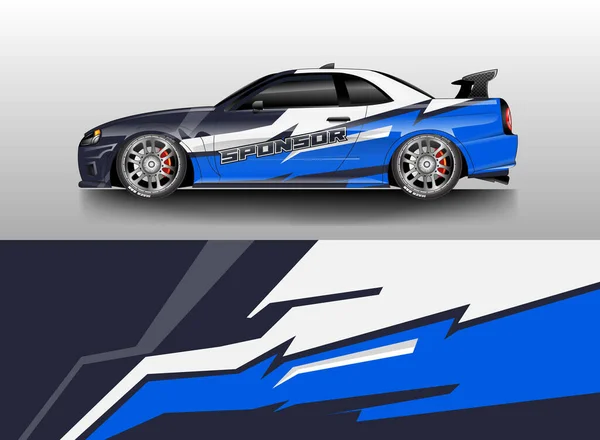 Decal Car Wrap Design Vektor Grafikus Absztrakt Stripe Racing Háttér — Stock Vector