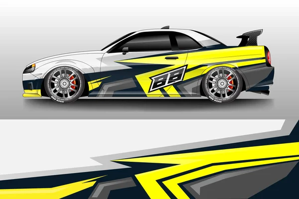 Decal Car Wrap Design Διάνυσμα Γραφική Abstract Stripe Racing Ιστορικό — Διανυσματικό Αρχείο