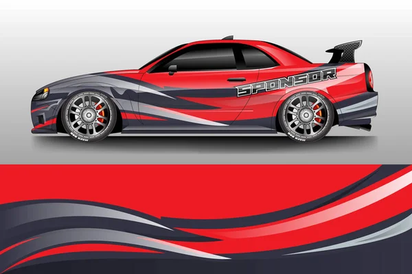 Decal Car Wrap Design Διάνυσμα Γραφική Abstract Stripe Racing Ιστορικό — Διανυσματικό Αρχείο