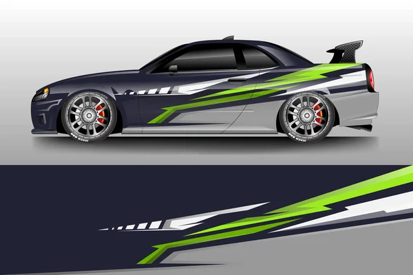 Decal Car Wrap Vettoriale Progettazione Grafica Astratta Striscia Racing Sfondo — Vettoriale Stock