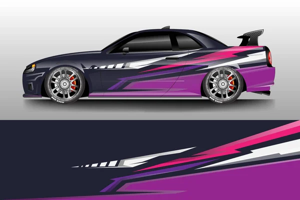 Decor Car Wrap Design Vector Grafische Abstracte Streep Racing Achtergrond — Stockvector