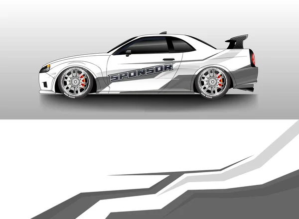 Tarra Auton Kääre Suunnittelu Vektori Graafinen Abstrakti Raita Racing Tausta — vektorikuva