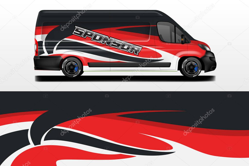 Car Wrap Vector Livery Background