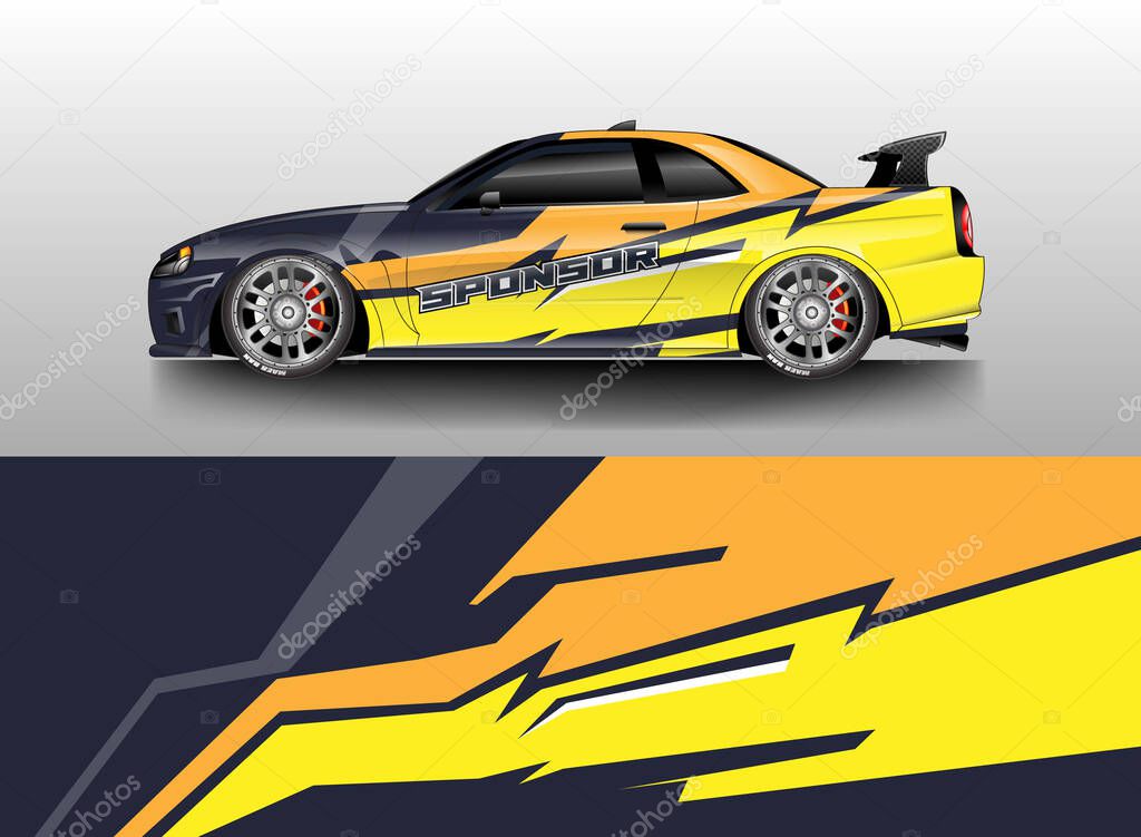 car wrap design vector livery background
