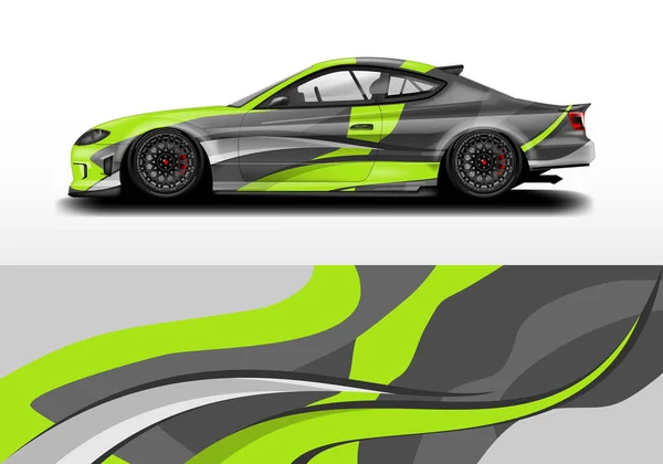 Decal Car Wrap Vettoriale Progettazione Grafico Astratto Striscia Racing Sfondo — Vettoriale Stock