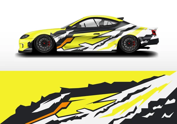 Decalque Carro Envoltório Design Vector Graphic Abstract Stripe Racing Fundo — Vetor de Stock