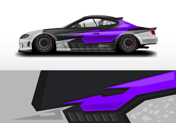 Decal Car Wrap Design Διάνυσμα Γραφική Abstract Stripe Racing Background — Διανυσματικό Αρχείο
