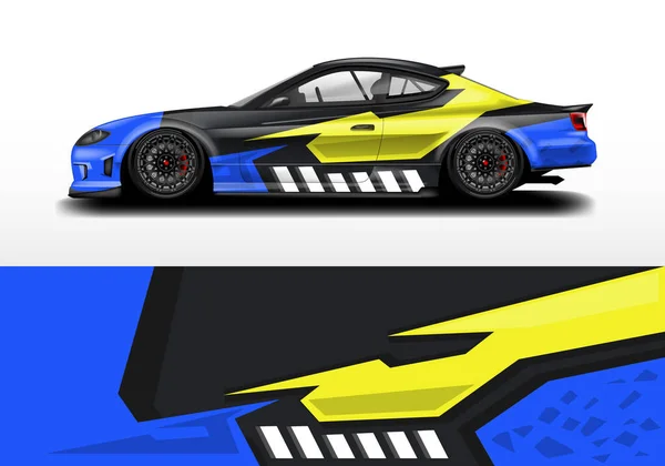 Decal Car Wrap Design Vector Gráfico Resumen Raya Carreras Fondo — Archivo Imágenes Vectoriales