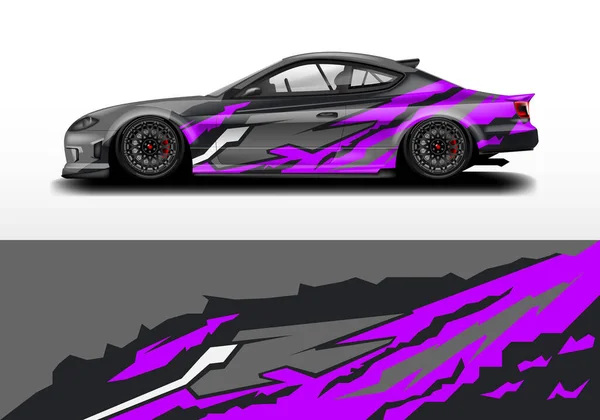 Decal Car Wrap Design Vector Gráfico Resumen Raya Carreras Fondo — Archivo Imágenes Vectoriales