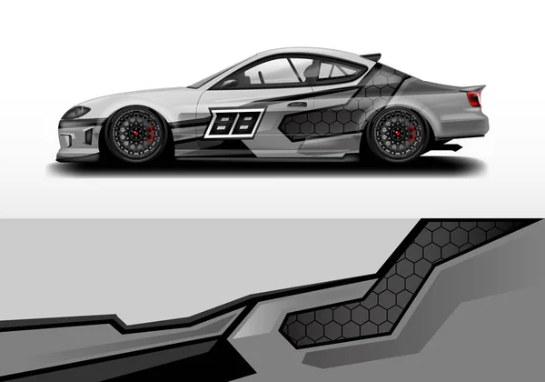 Decor Car Wrap Design Vector Grafische Abstracte Streep Racing Achtergrond — Stockvector