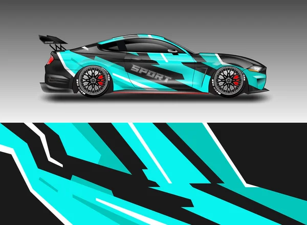 Decor Car Wrap Design Vector Grafische Abstracte Streep Racing Achtergrond — Stockvector