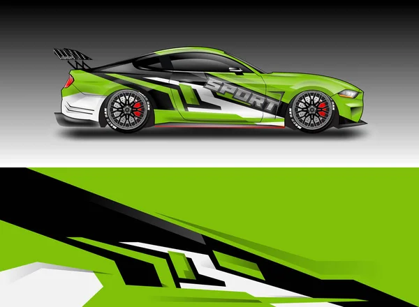 Decalque Carro Envoltório Design Vector Graphic Abstract Stripe Racing Fundo —  Vetores de Stock