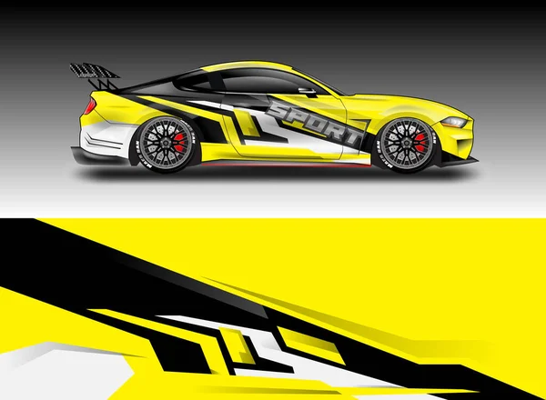 Decalque Carro Envoltório Design Vector Graphic Abstract Stripe Racing Fundo —  Vetores de Stock