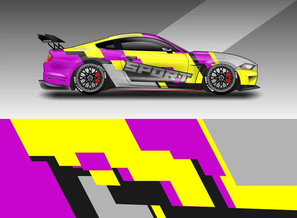 Car Wrap Design Vektor Für Fahrzeug — Stockvektor