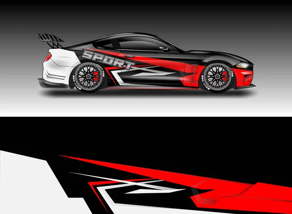 Car Wrap Design Vektor Für Fahrzeug — Stockvektor