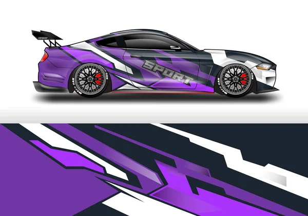 Car Wrap Vector Design Decal Livery Hintergrund Für Fahrzeug — Stockvektor