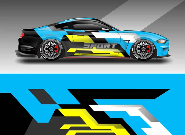 Car Wrap Vector Design Decal Livery Background Vehicle — 스톡 벡터