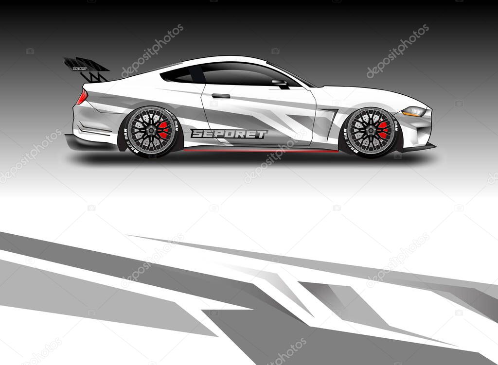 Car Wrap Design Vector For Vehicle