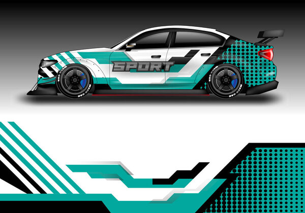 Car Wrap Decal Design Vector
