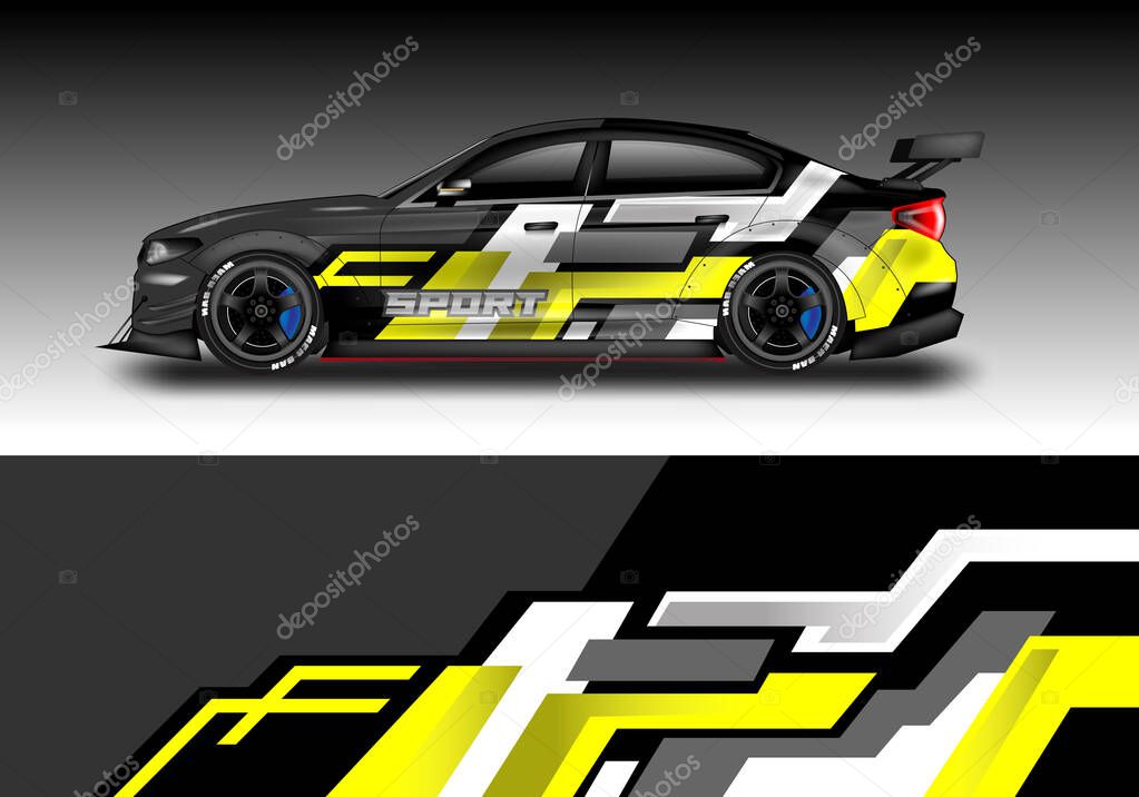 Car Wrap Decal Design Vector