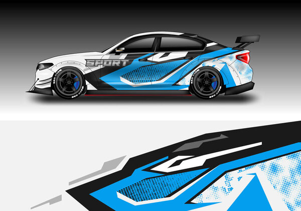 Car Wrap Decal Design Vector