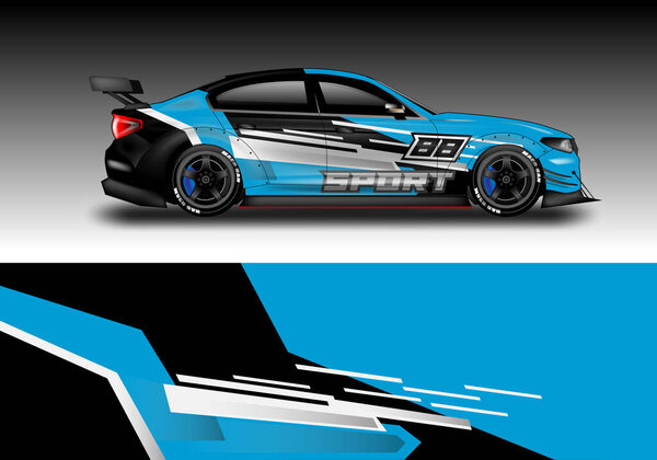 car decal wrap design vector