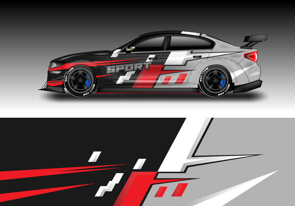car decal wrap design vector