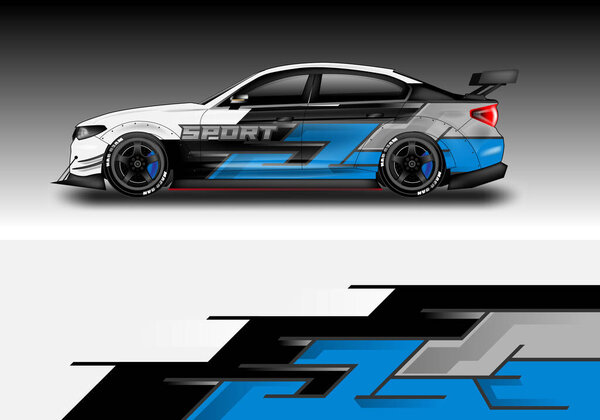 car decal wrap design vector