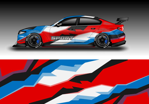 car decal wrap design vector