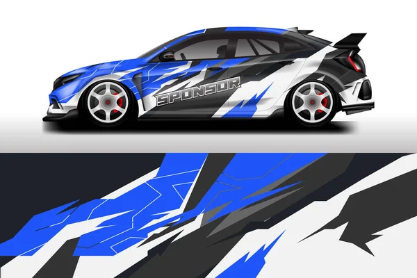 Car Race Wrap Design Vector — Stock Vector