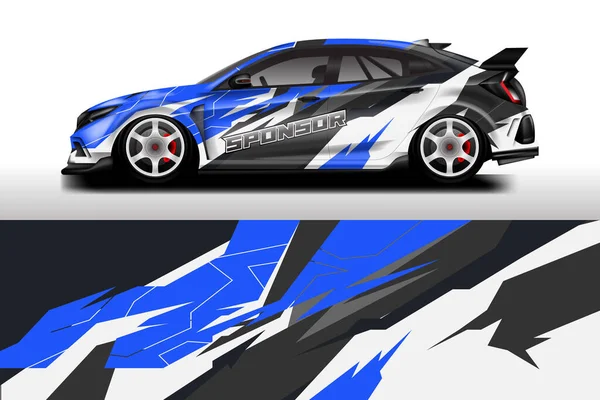 Wyścig Samochodowy Wrap Design Vector — Wektor stockowy