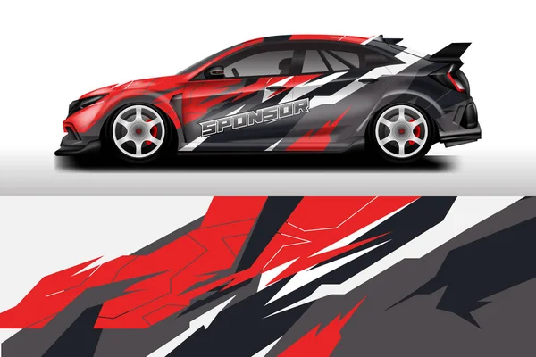 Αυτοκίνητο Race Wrap Design Διάνυσμα — Διανυσματικό Αρχείο