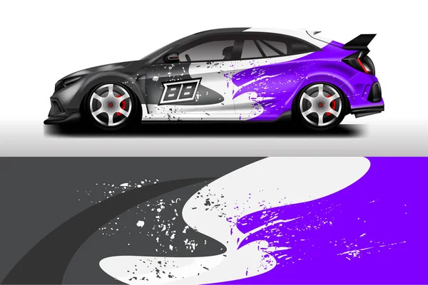 Car Race Wrap Design Vector — Stock Vector