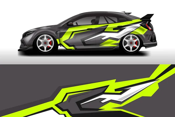 Auto Race Wrap Ontwerp Vector — Stockvector