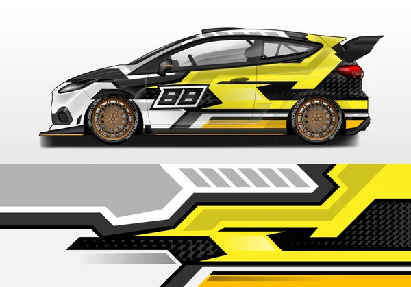 Car Wrap Design Vector Ready Drucken — Stockvektor