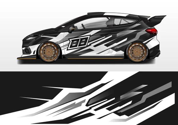 Car Wrap Ontwerp Vector Klaar Afdrukken — Stockvector