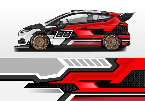 Car Wrap Ontwerp Vector Klaar Afdrukken — Stockvector