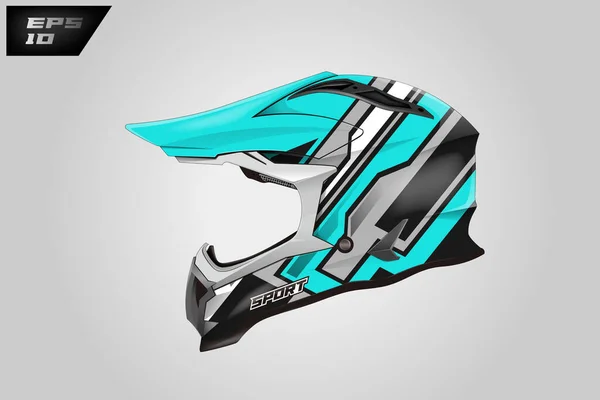 Helmet Wrap Design Vector Ready Print — Stock Vector