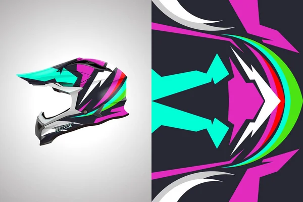 Capacete Envoltório Design Vector Pronto Imprimir —  Vetores de Stock