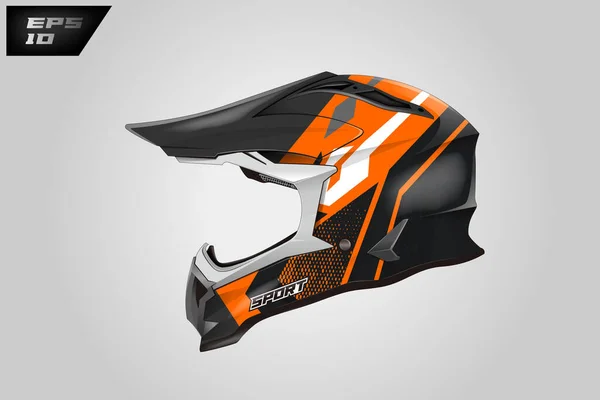 Helmet Wrap Design Vector Ready Print — Stock Vector