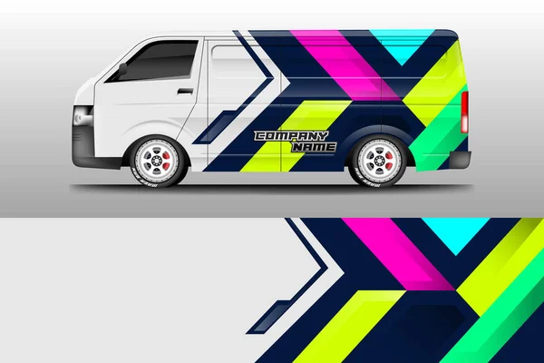 Carro Empresa Envoltório Design Vector — Vetor de Stock