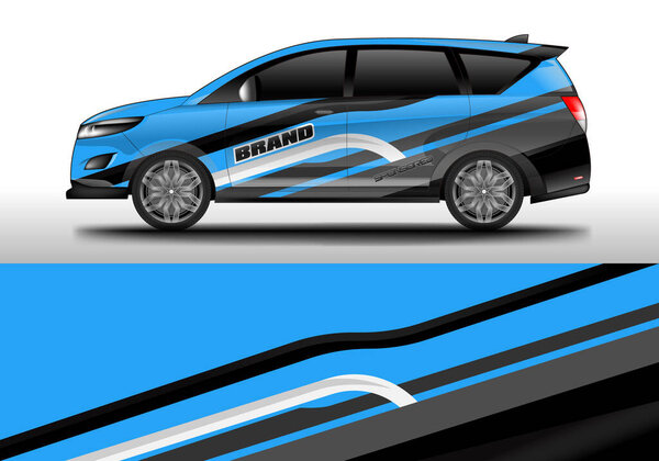 Car Race Wrap Design Vector