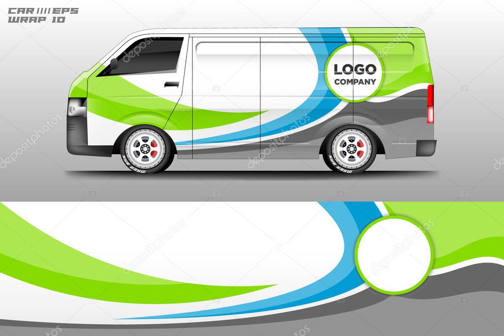 Car Company Wrap Design Vector