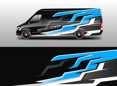 Van Wrap Tasarım Vektör Şablonu Yazdırmaya Hazır