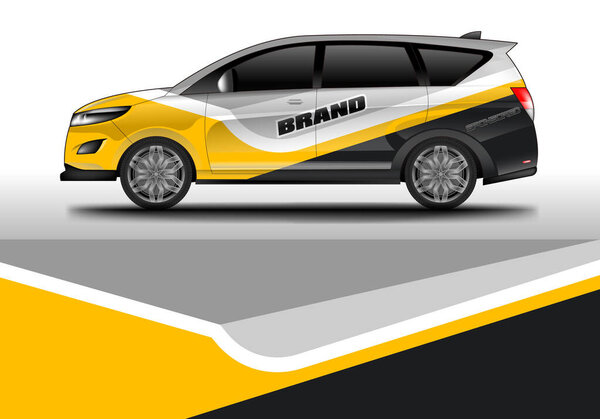 Car Race Wrap Design Vector