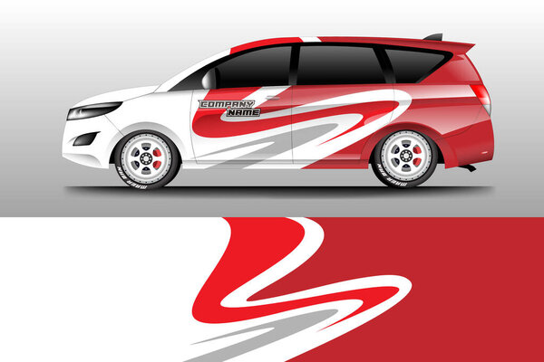 Car Race Wrap Design Vector