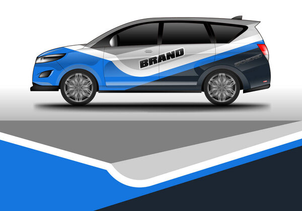 Car Race Wrap Design Vector