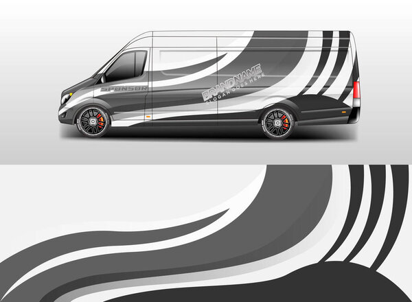 Van Wrap Design Vector Realistic Ready Print