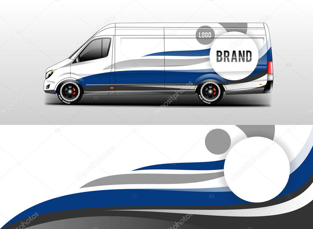 Van Wrap Design Vector Realistic Ready Print